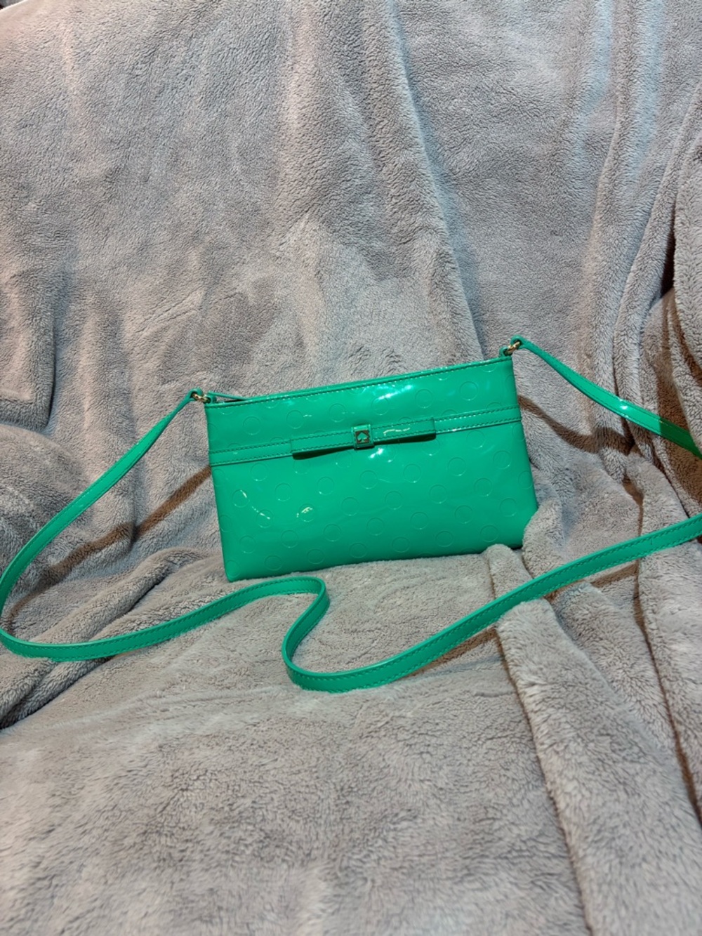 Kate Spade Green Patent Leather Crossbody Bag